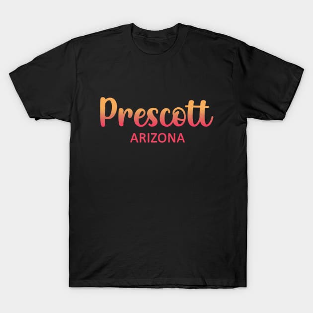 Arizona Prescott map arizona state usa arizona tourism Prescott tourism T-Shirt by BoogieCreates